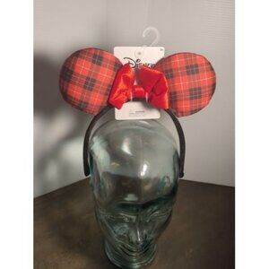 Disney Minnie Mouse Ears Hat Headbands NEW Christmas Plaid